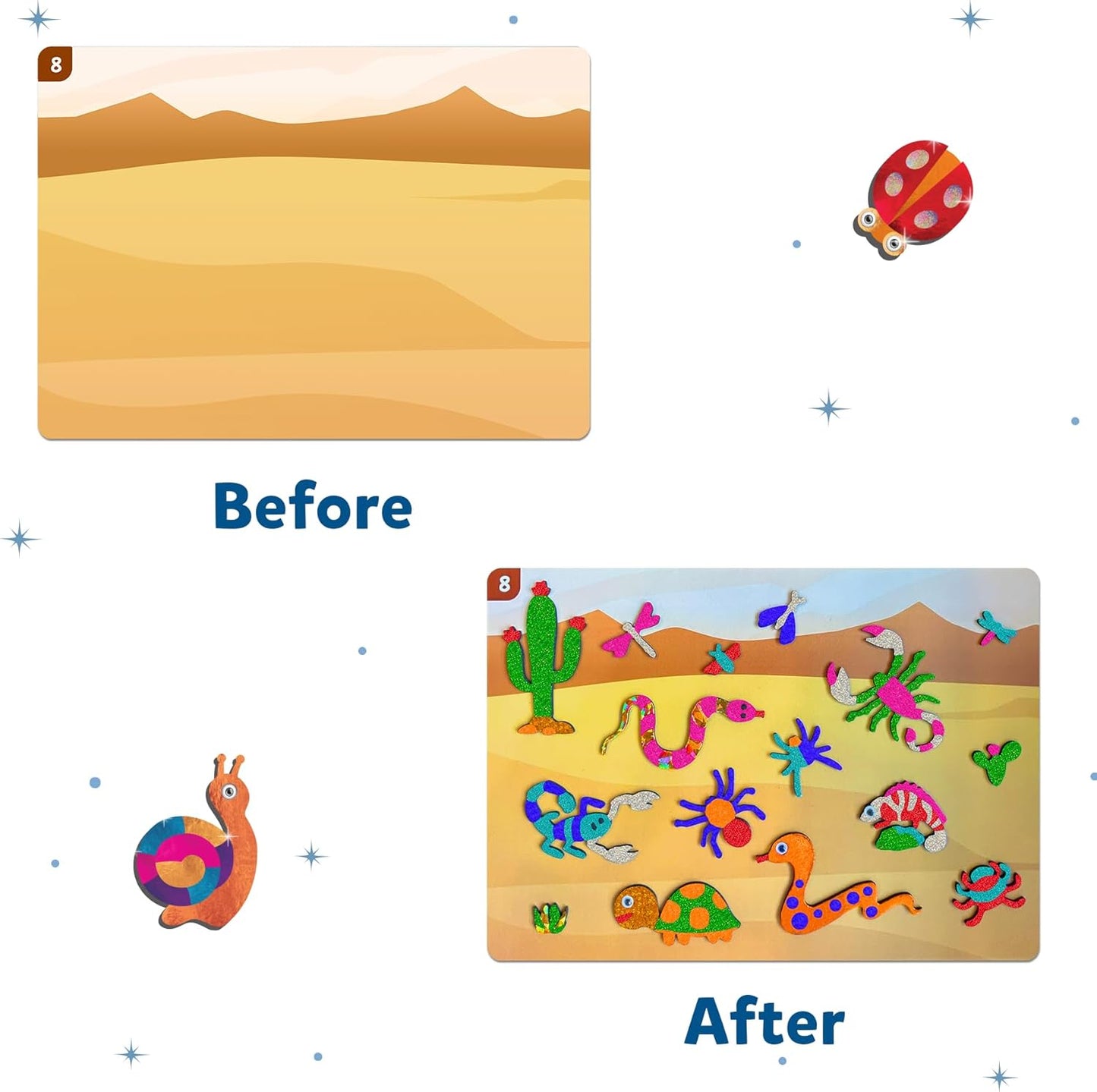 Skillmatics Foil Fun - Bugs & Butterflies, No Mess Art for Kids, Craft Kits & Supplies, DIY Creative Activity, Travel Toys, Gifts for Boys & Girls Ages 4, 5, 6, 7, 8, 9