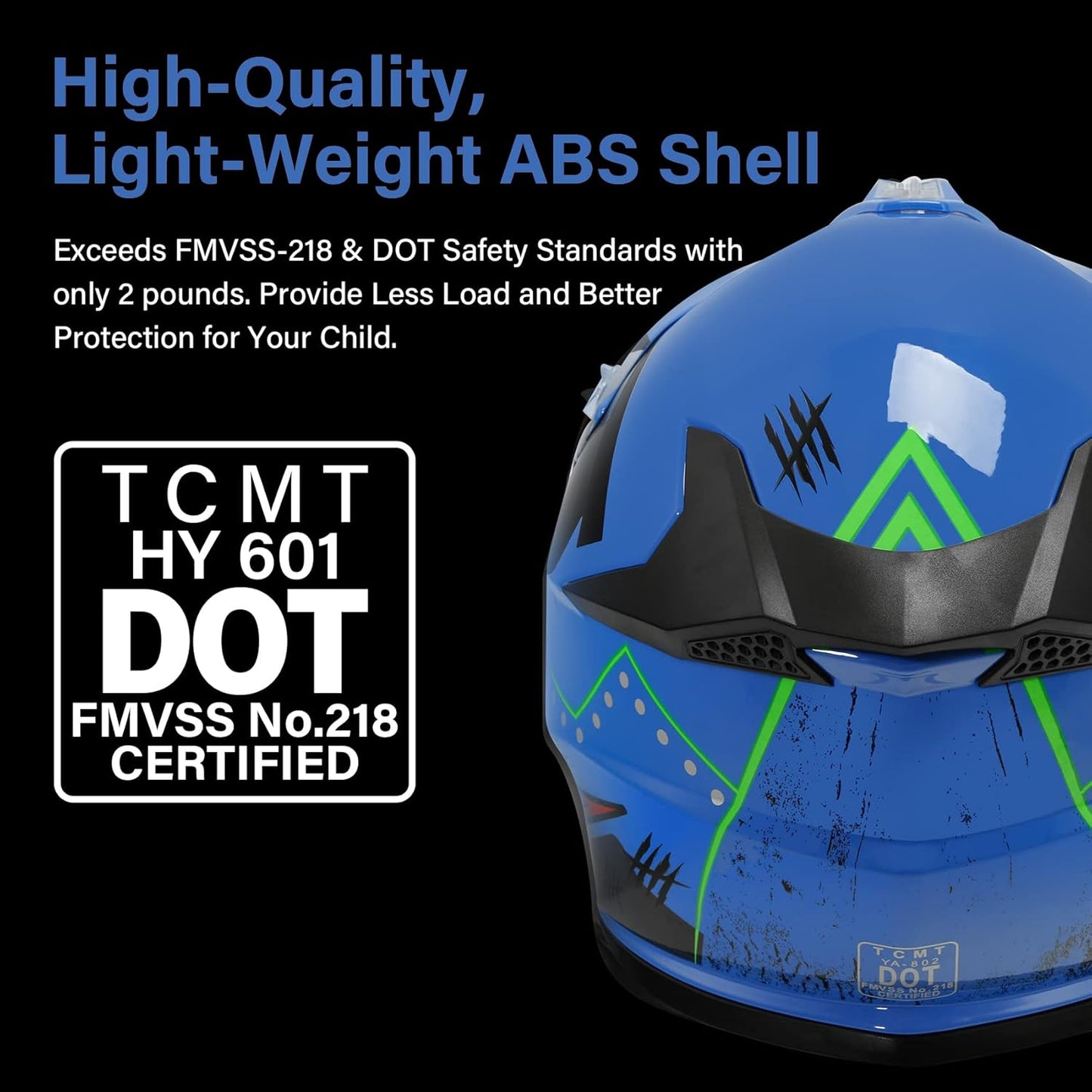 TCMT Dot Youth & Kids Motorcycle Off-Road Helmet Full Face Motocross Street Dirt Bike Mountain Bike BMX MX ATV Helmet+Goggles+Gloves New