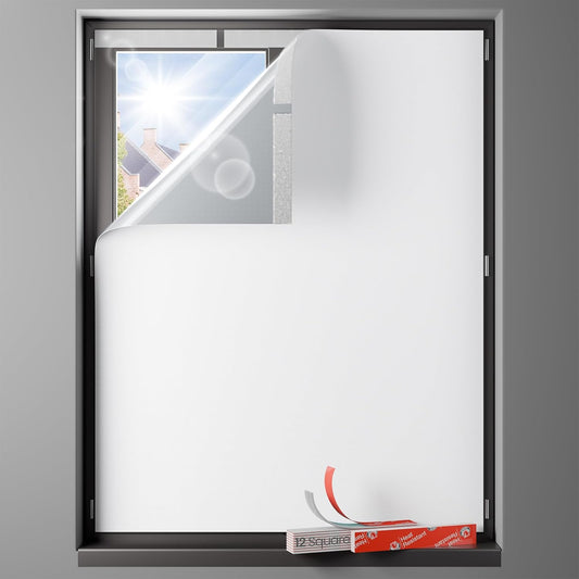 Sumobaby Blackout Curtains for Bedroom 35"x72" Portable No Drill Black Out Window Cover with Upgraded Hook&Loop Tapes,100% Blackout Shades,Thermal Insulated Blinds for Bedroom,Nursery(1 Panel,White)