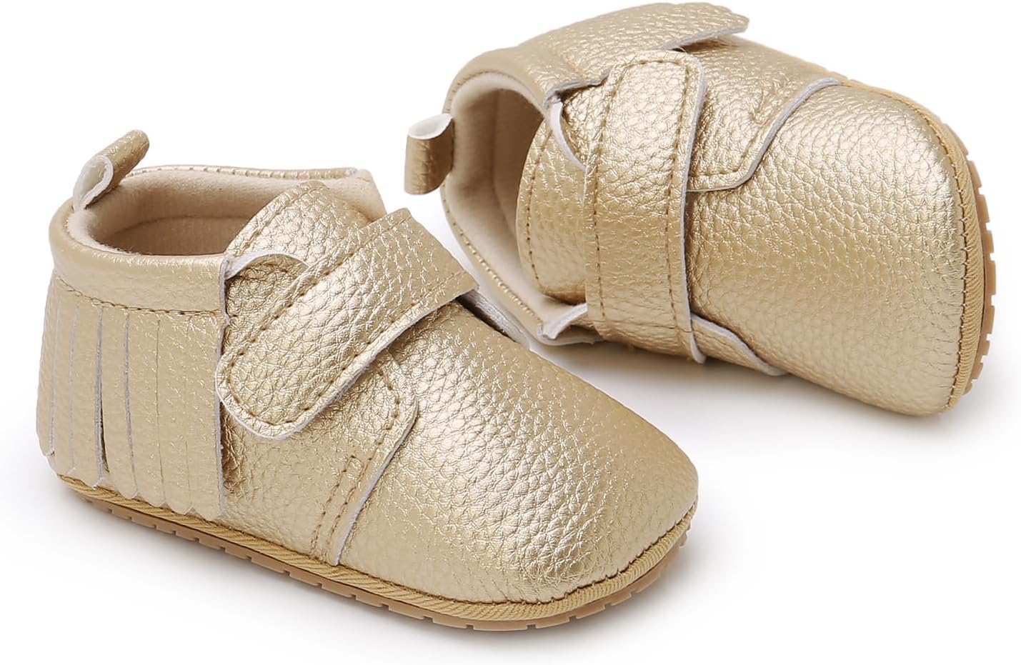 SOFMUO Baby Boys Girls High Top Ankle PU Leather Sneakers Soft Rubber Sole Infant Moccasins Newborn Oxford Loafers Anti-Slip Toddler Wedding Uniform Dress Shoes