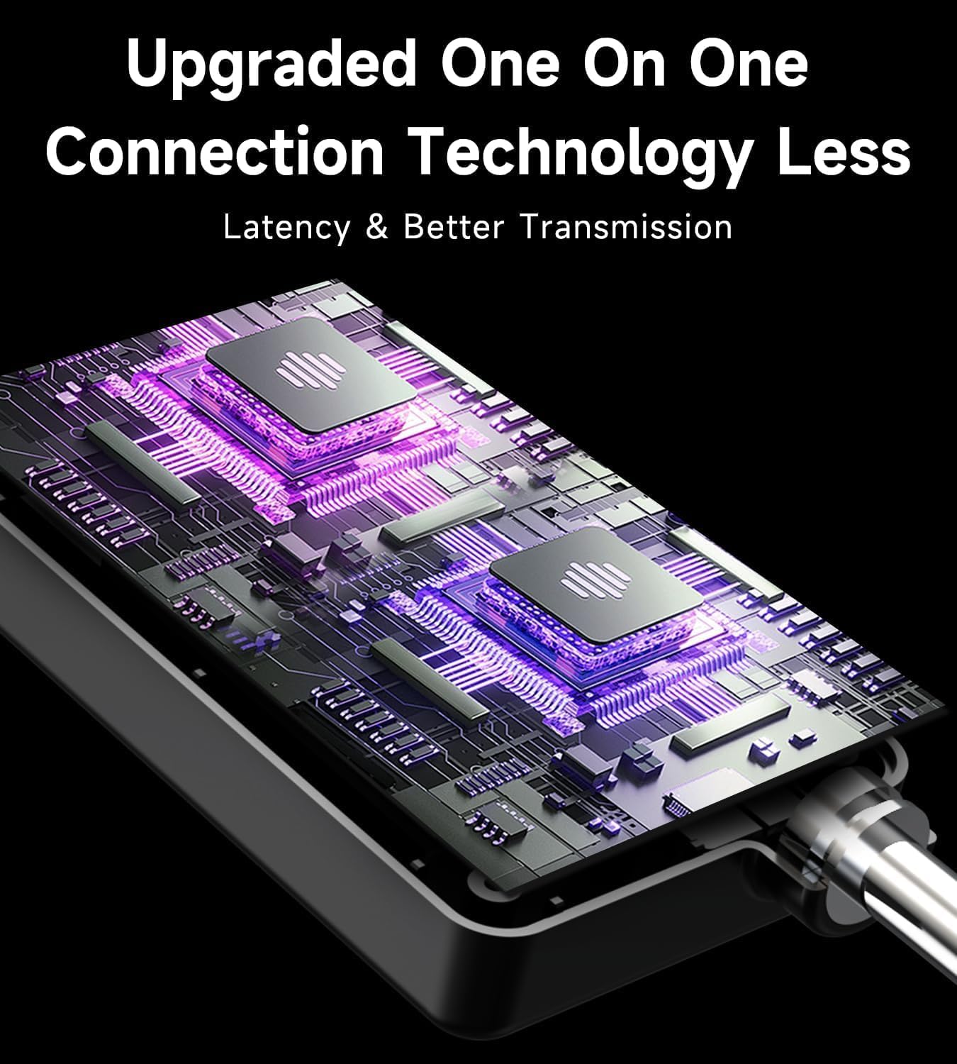 Wireless Microphone, Rechargeable Wireless Microphones with One-to-One Chip Connection and LED Lights, 40H Duration, 200FT Range Receiving, Less Latency Karaoke Microphone for Singing, Speech, Party