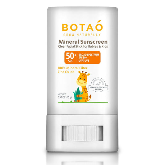 baby Mineral Sunscreen Stick 100% Zinc Oxide SPF 50+ Water Resistant UVA/UVB Protection Easy to Apply Fragrance Free, babies & kids, for sensetive skin, Unscented