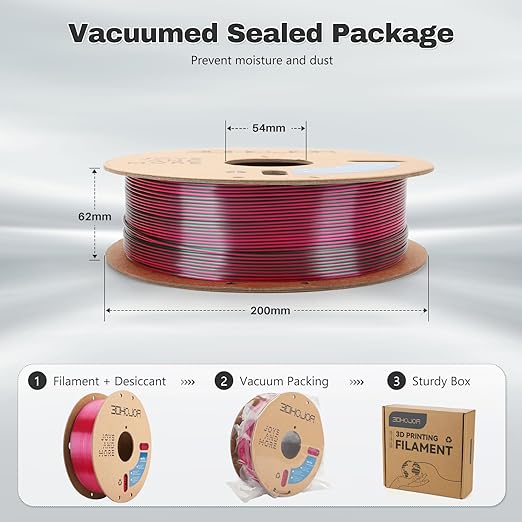 Silk PLA Filament 1.75mm Purple Green Dual Color PLA 3D Printer Filament 2 in 1 Coextrusion 1KG Spool(2.2lbs) 3D Printing Filament Dimensional Accuracy +/- 0.03mm Fits for Most FDM 3D Printers