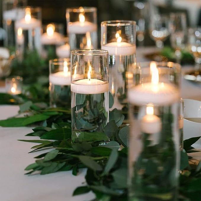 36 Floating Candles, Smoke-Free and odorless, Burning continuously for 8-10 Hours, White, 3-inch Floating Candles, Suitable for Valentine's Day, Weddings, Holidays, Home Decoration
