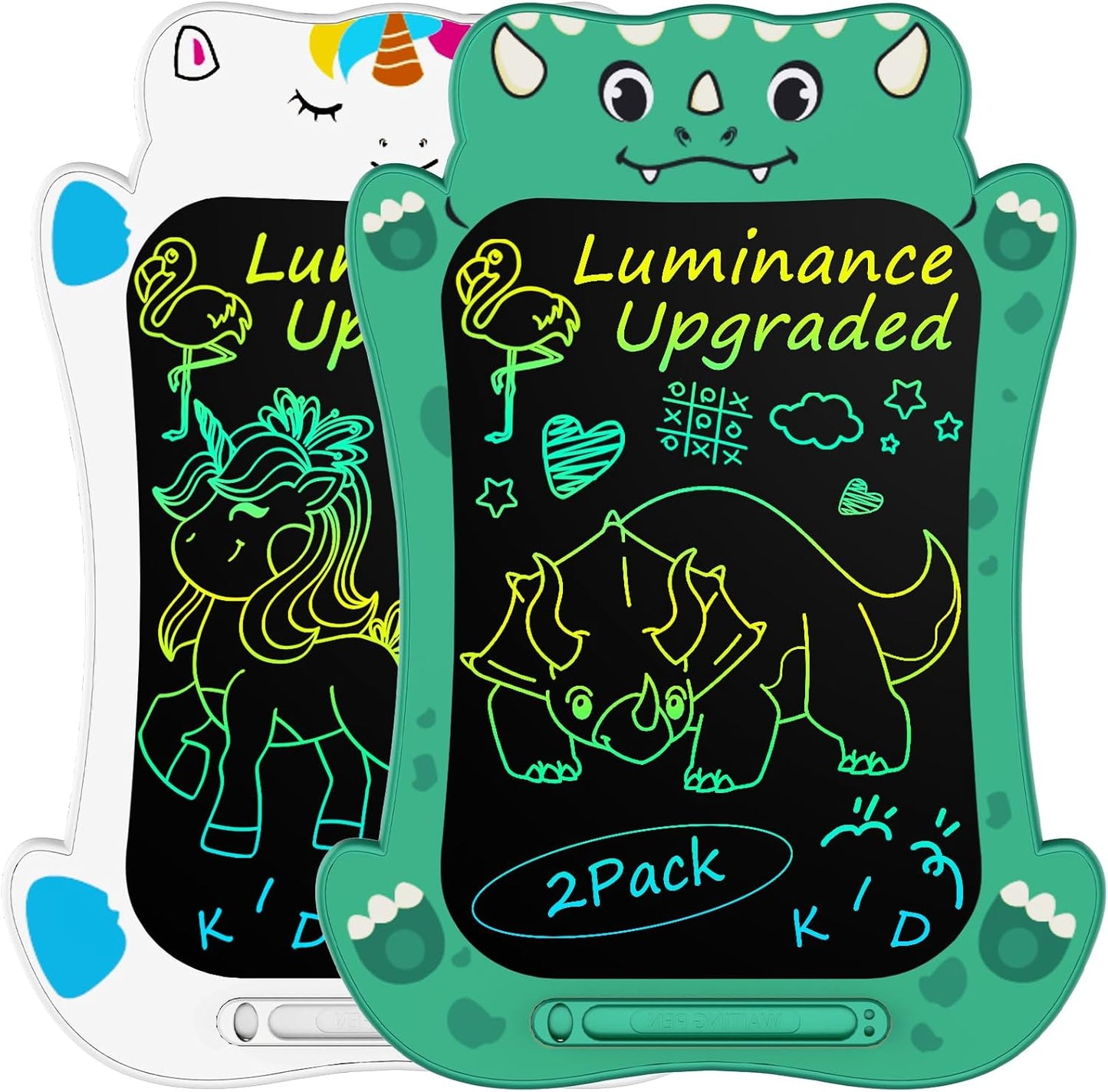 Jasonwell LCD Writing Tablet Kids - Drawing Pad Doodle Board for Kids Toddlers Drawing Toy Educational Learning Toys Christmas Birthday Gift 2 3 4 5 6 7 8 Year Old Girls Boys (Dino&Unicorn)