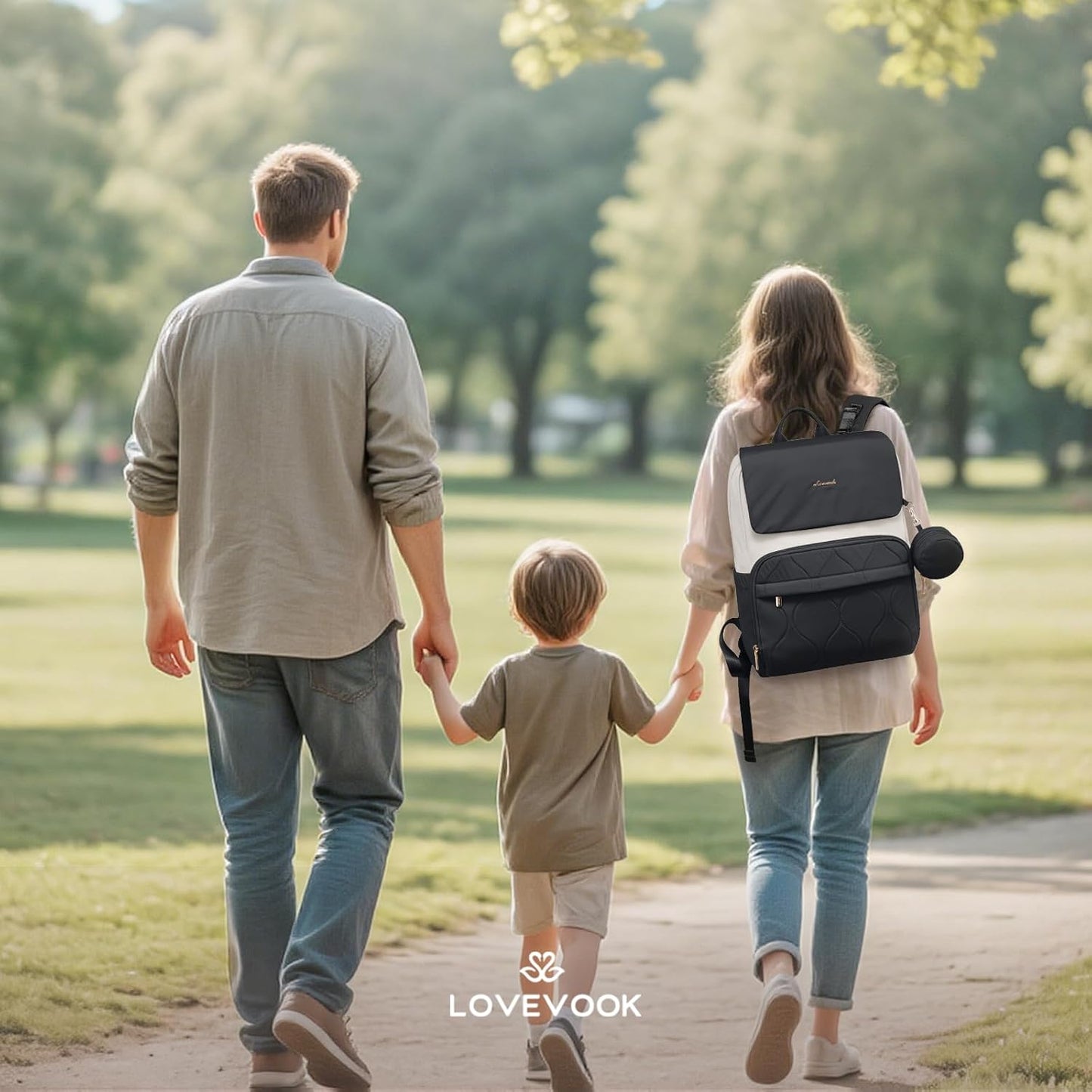 LOVEVOOK Diaper Bag Backpack, Baby Travel Bags for Boys & Girl, Toddler Waterproof Diaper Bag w/Changing Pad, Stroller Straps, Pacifier Case, Newborn Essentials Must Haves Mom