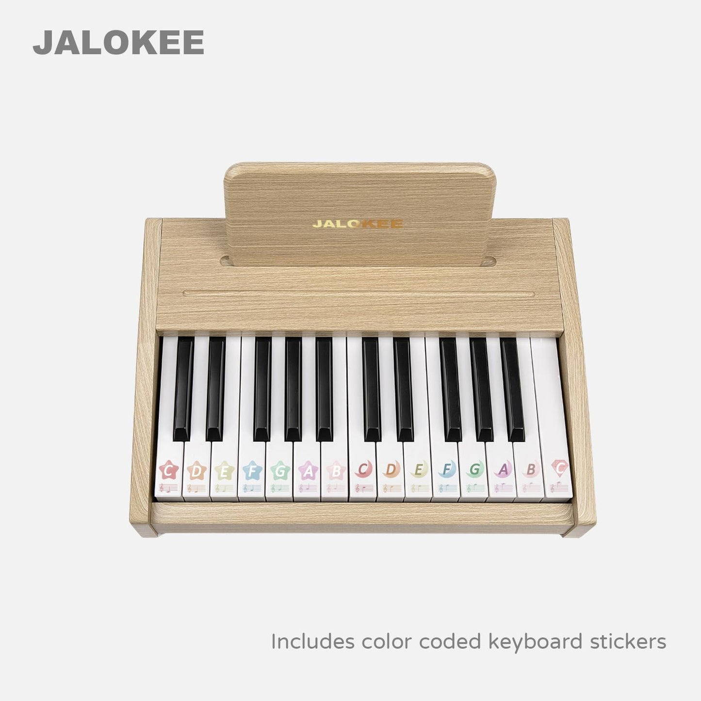 Kids Piano Keyboard, Digital Piano for Kids, Music Educational Instrument Toy, Wood Toy for 3+ Girls and Boys (Oak, 25 Keys)