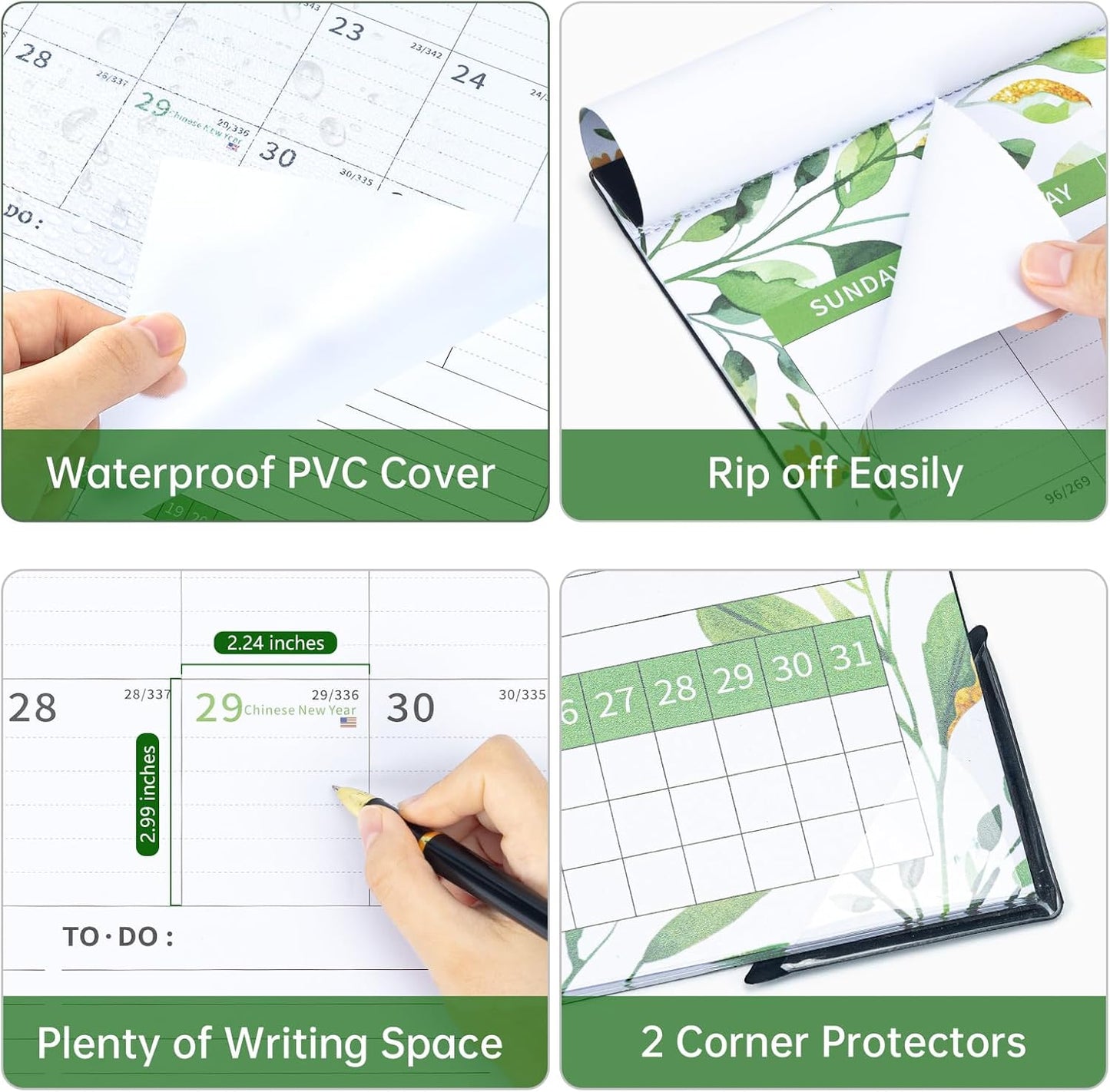 Ospelelf Calendar 2025-2026 Large Wall Calendar 22'' x 17'' Monthly Desk Calendar 18 Month Family Calendar, Use Jan 2025 - June 2026