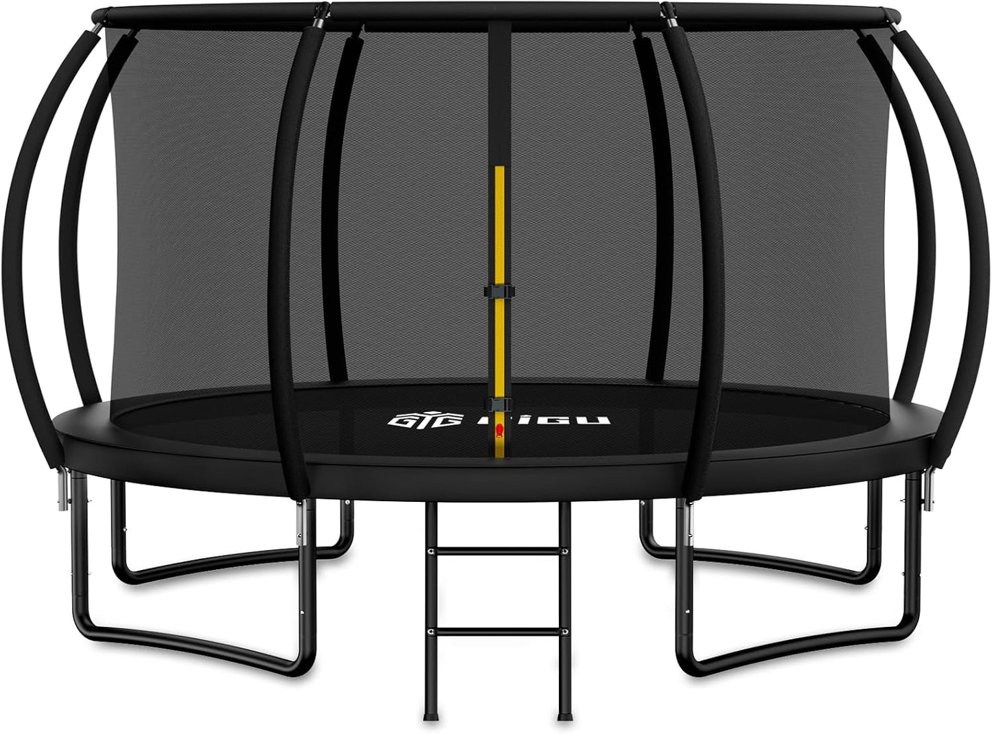 Gigu 10FT 12FT 14FT Recreational Trampolines with Enclosure Net and Ladder and Anti-Rust Coating, ASTM Approved Trampoline Outdoor for Kids and Adults Outdoor Yard Trampolines