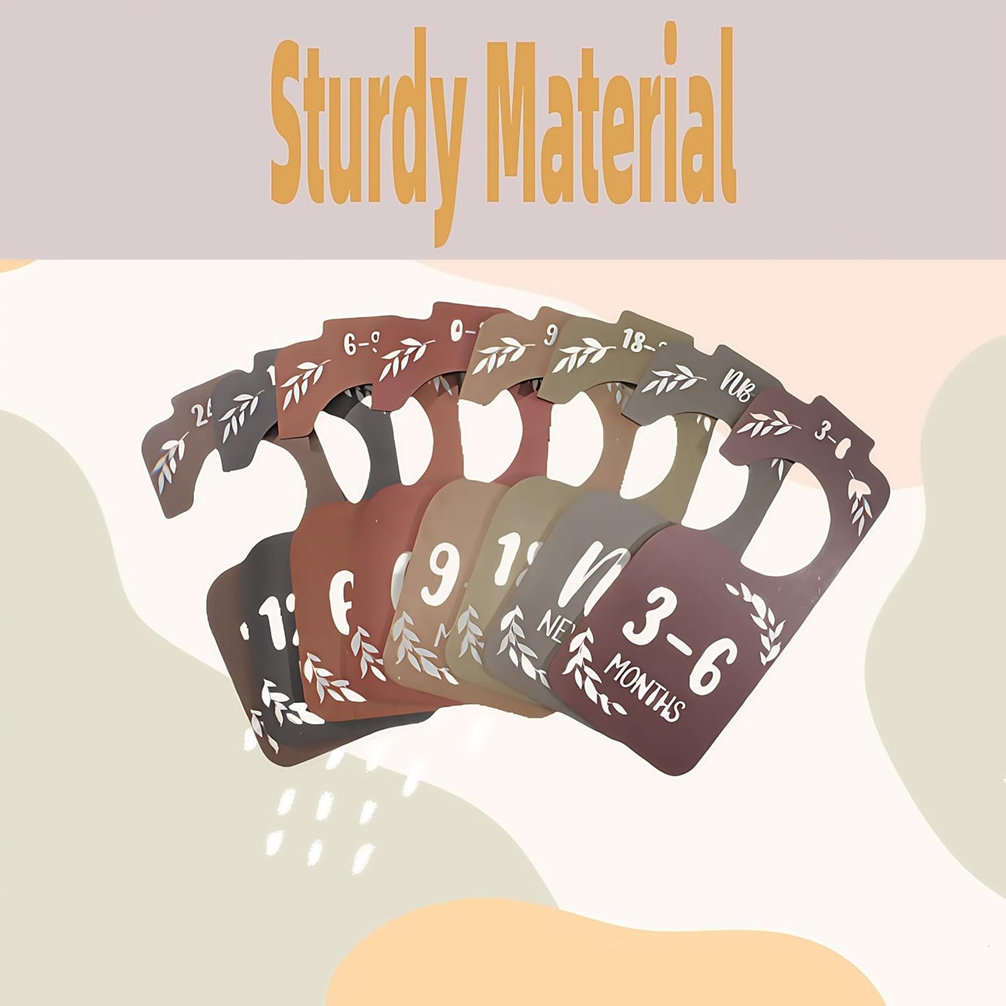 Wooden Baby Closet Dividers for Baby Clothes Organizer,Colorful Baby Closets Organizer for Nursery Decor,Baby Clothes Dividers for Closet Size Hangers for New Mom Dad Parents (Colorful)