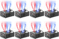 2000W Professional Fog Machine Dual Nozzle with 16 RGB LED, DMX Control Adjustable Smoke Direction, 2.5L Tank LCD Display 30000CFM for Halloween Christmas Stage DJ Party Club Events-8PC
