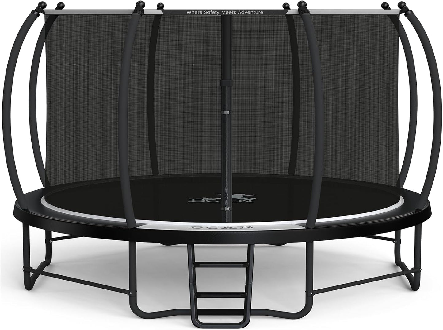 BCAN 8FT 10FT 12FT 14FT 15FT 16FT Recreational Trampoline with Enclosure for Kids Adults, ASTM Approved, Outdoor Trampolines with Ladder for Kids