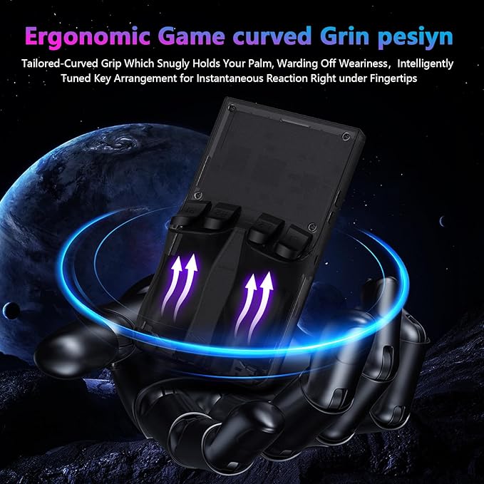 R36MAX Retro Handheld Game Console, 4.0 Inch 720x720 IPS Screen, Built-in 18,000+ Classic Game, Portable Hand Held Open Source Linux System, 4000mAh Battery Retro Gaming Console (Black 64GB)