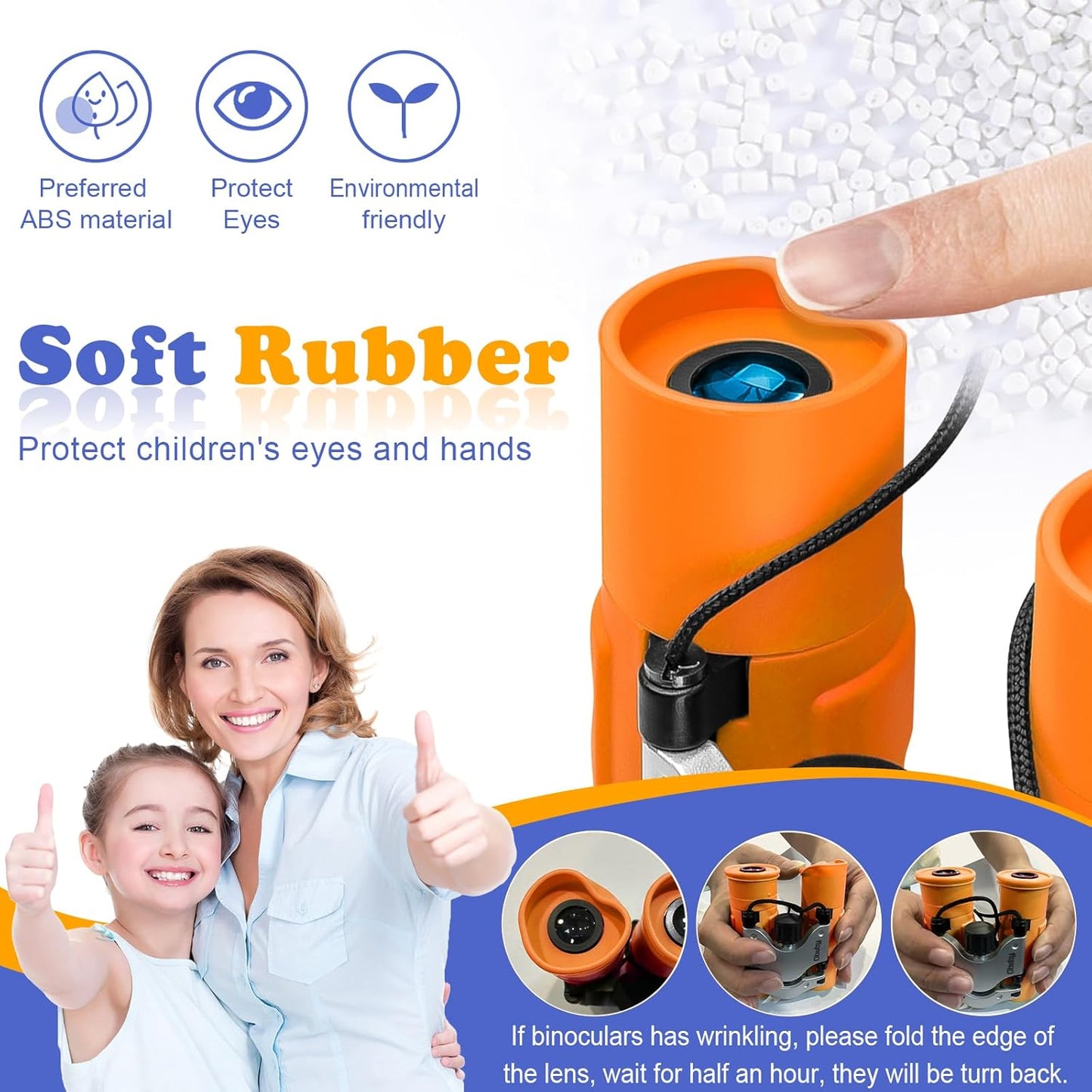 Obuby Real Binoculars for Kids Gifts for 3-12 Years Boys Girls 8x21 High-Resolution Optics Compact Toy Binocular for Bird Watching,Travel, Camping