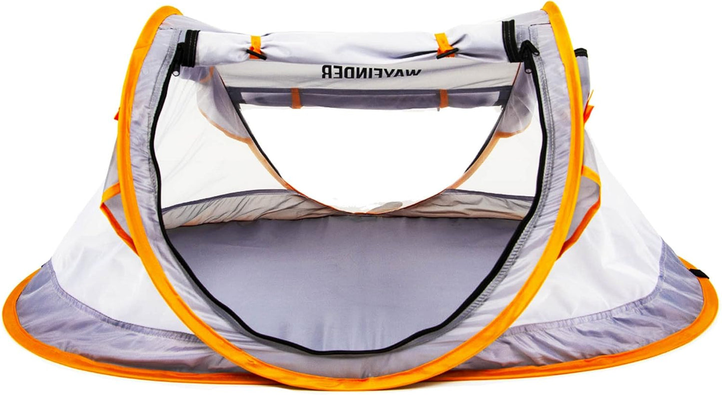 Poray Portable Baby Beach Tent with UPF 50+ Sun Shelter,Mosquito Net and Sunshade, Ideal Pop Up Kids Travel Tent with Carry Bag & 2 Stakes,Outdoor Indoor Play and Sun Protection