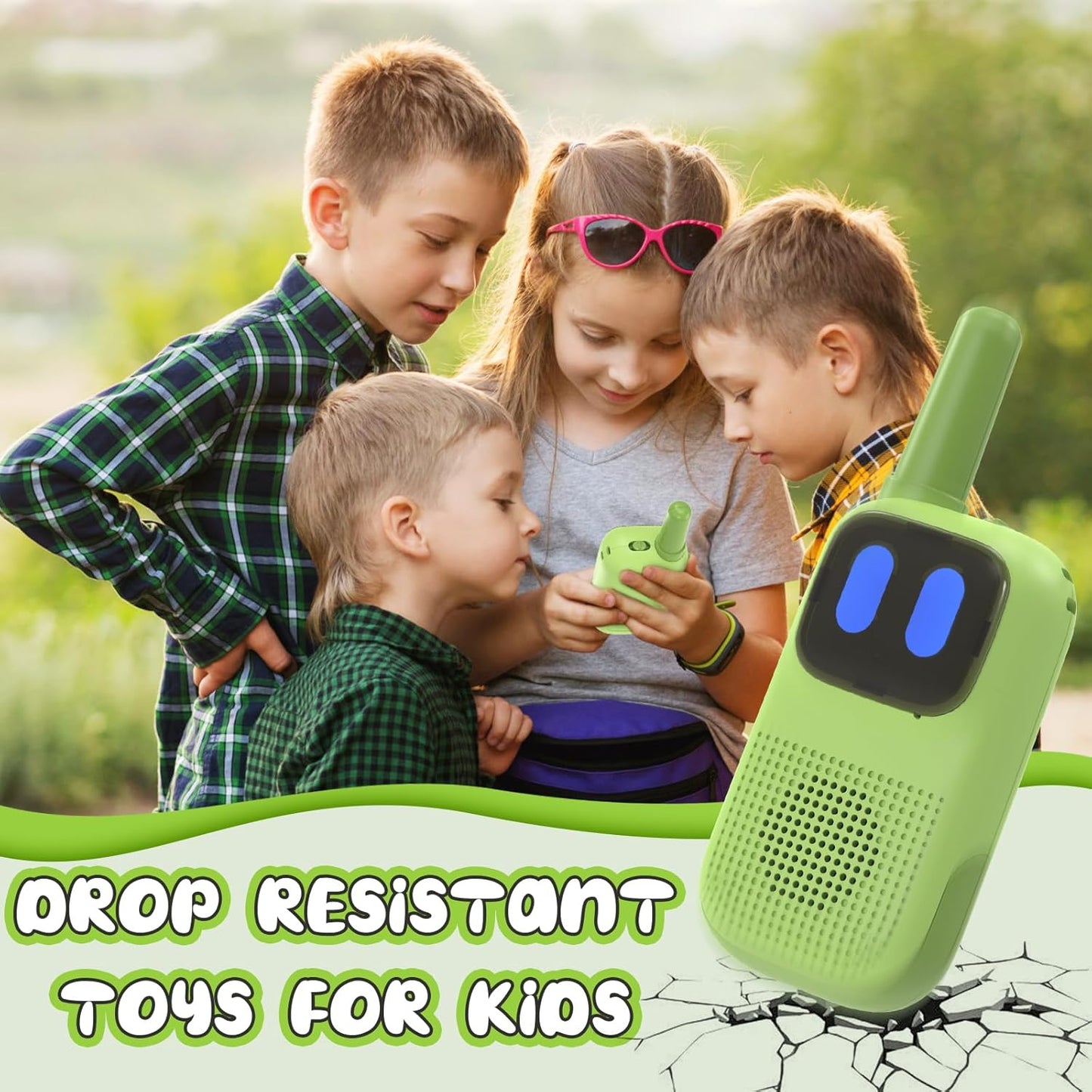 Toys for 3-12 Year Old Girls Boys, Walkie-Talkies for Kids 2 Pack 1000FT Long Range with 2 Channels, Handheld Kids Walky Talky Educational Electronic Outdoor Toys for Outside Camping Hiking