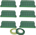 6 Packs Floral Foam Cage Flower Holder with Floral Foam Blocks for Fresh Flower, Artificial Flowers,Wedding, Florist Flower Foam, Flower Arrangement Supplies