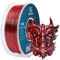 Geeetech Silk PLA Filament 1.75mm Silk Dual Color Filament, Coextrusion Dichromatic Metal-Like Shiny Consumable 1kg (2.2lbs) 1 Spool, Dimensional Accuracy +/- 0.02 mm, Black Red
