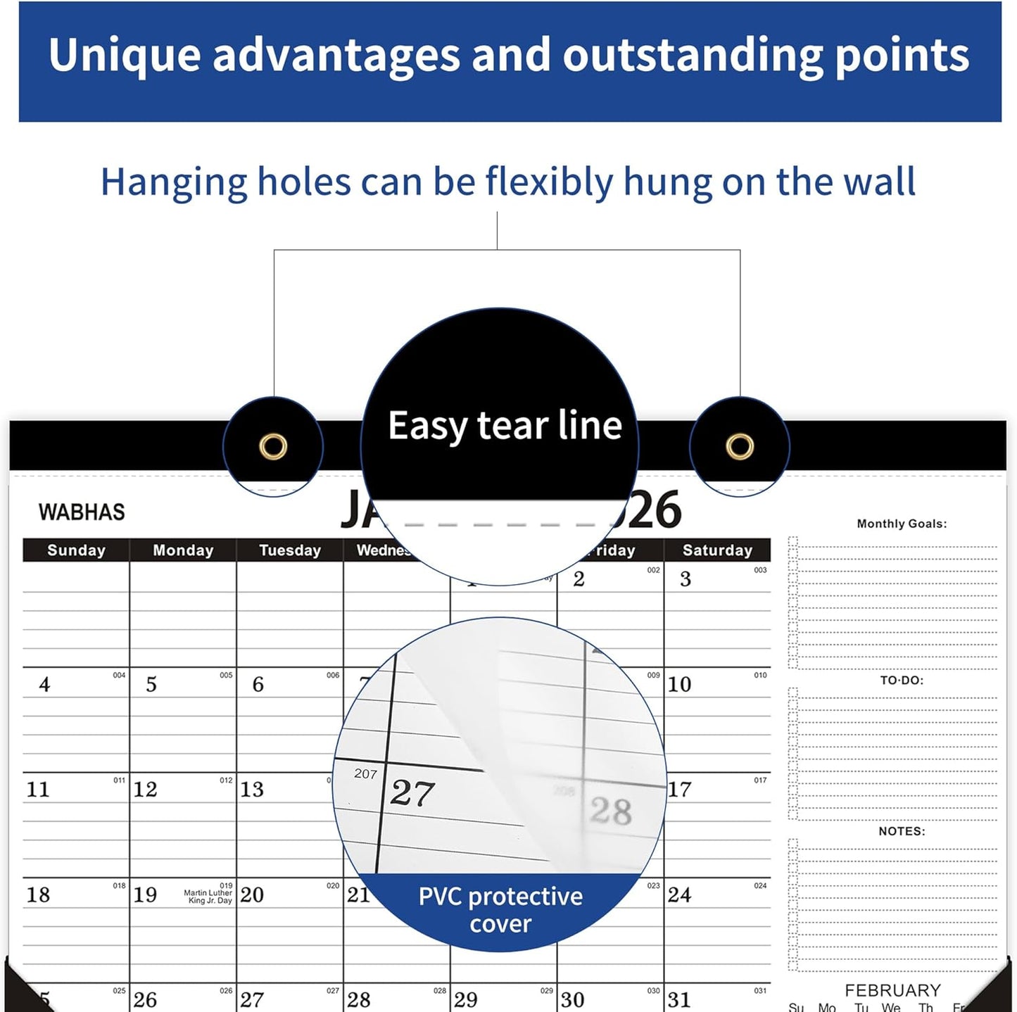 Desk Calendar 2026,October 2025 to March 2027, Desk Calendar 2025-2026 with to-do list,Calendar 2026-18 Months,2026 Calendar 17" x 12" for Home or Office.