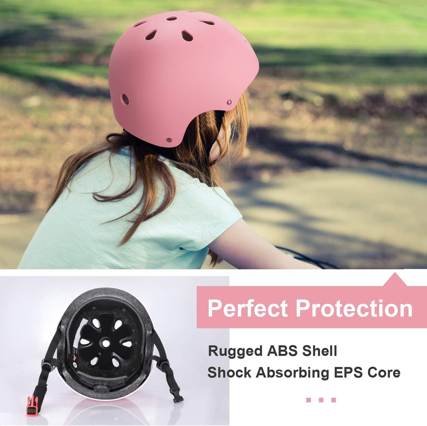 Kids Helmet, Toddler Adjustable Kids Ages 3-8 Years Old Boys Girls Multi-Sports Safety