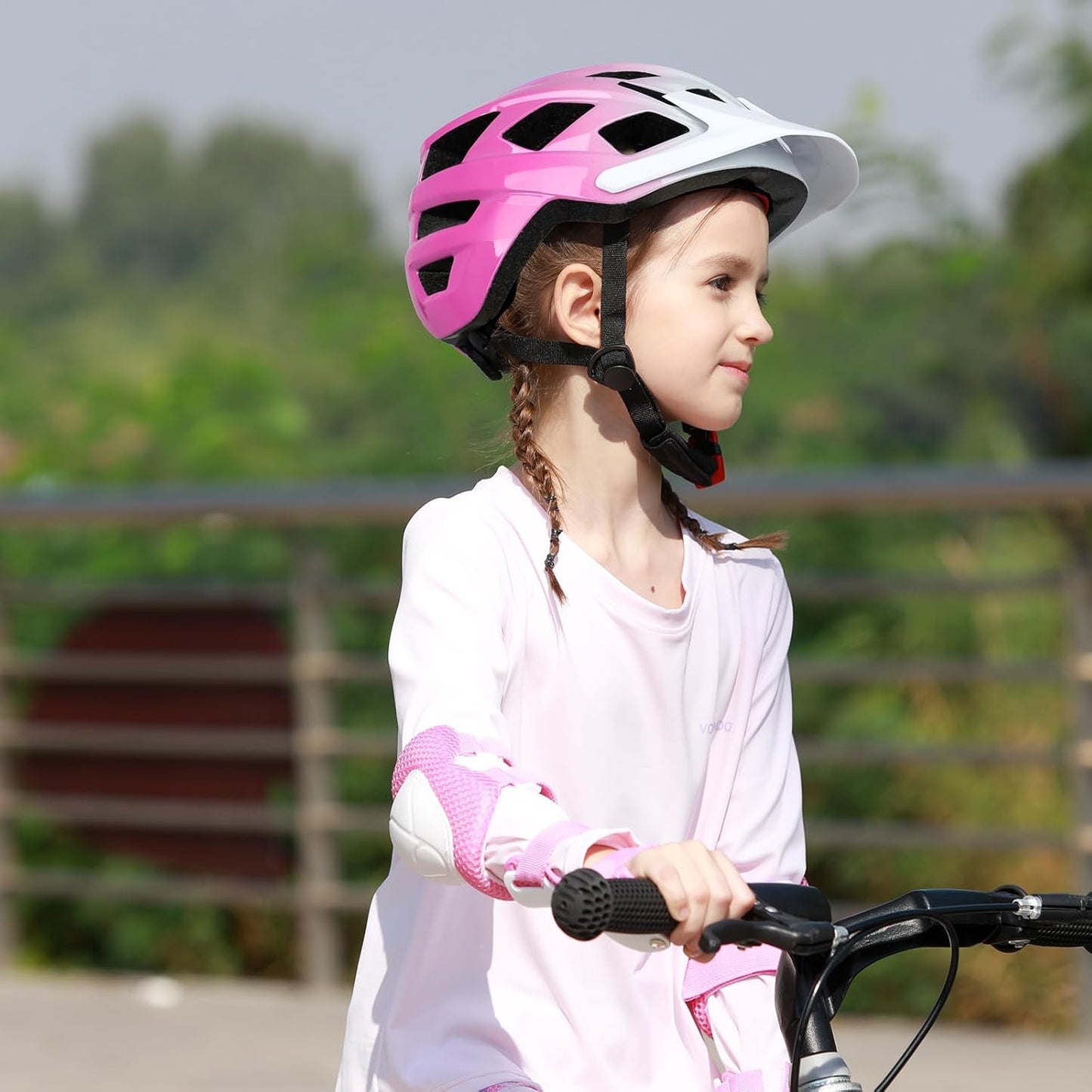 Kids Bike Helmet, 2 Size Adjustable for Youth Toddler Boys & Girls 3-5-8-10-12-14 Years, Child Helmets with Visor for Skating Cycling Scooter