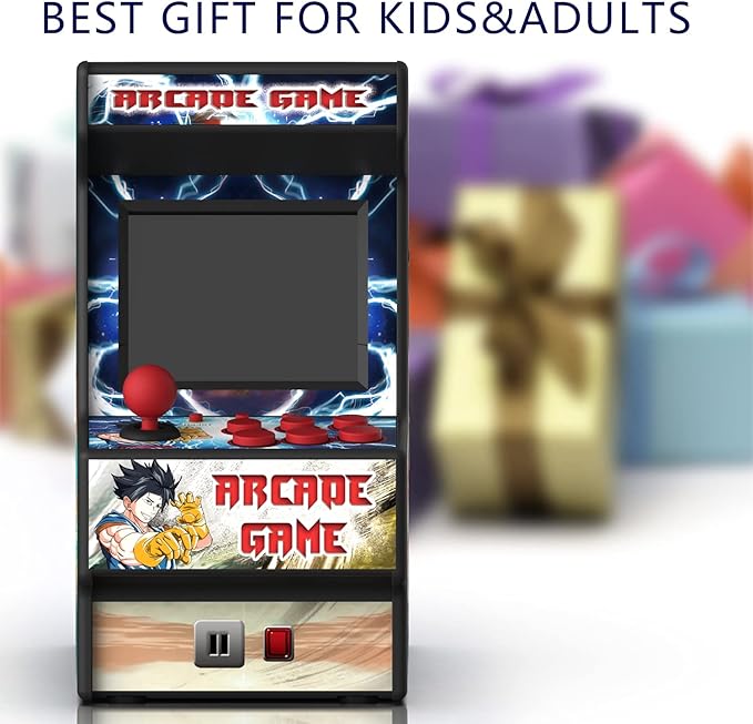 Mini Arcade Machine, Retro Gaming Console, Handheld Game Console with 156 Classic 16-Bit Video Games 2.8 Inch Color Display, Rechargeable Battery, Support for TV Output, Birthday Present for Children