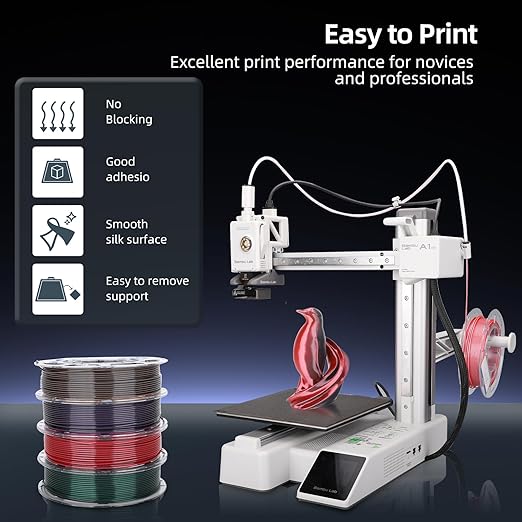 3D Printer Filament Bundle, Silk PLA Filament 1.75mm, Dual Color Filament 200gX 4 Spools Silk Filament Bundle Multicolor