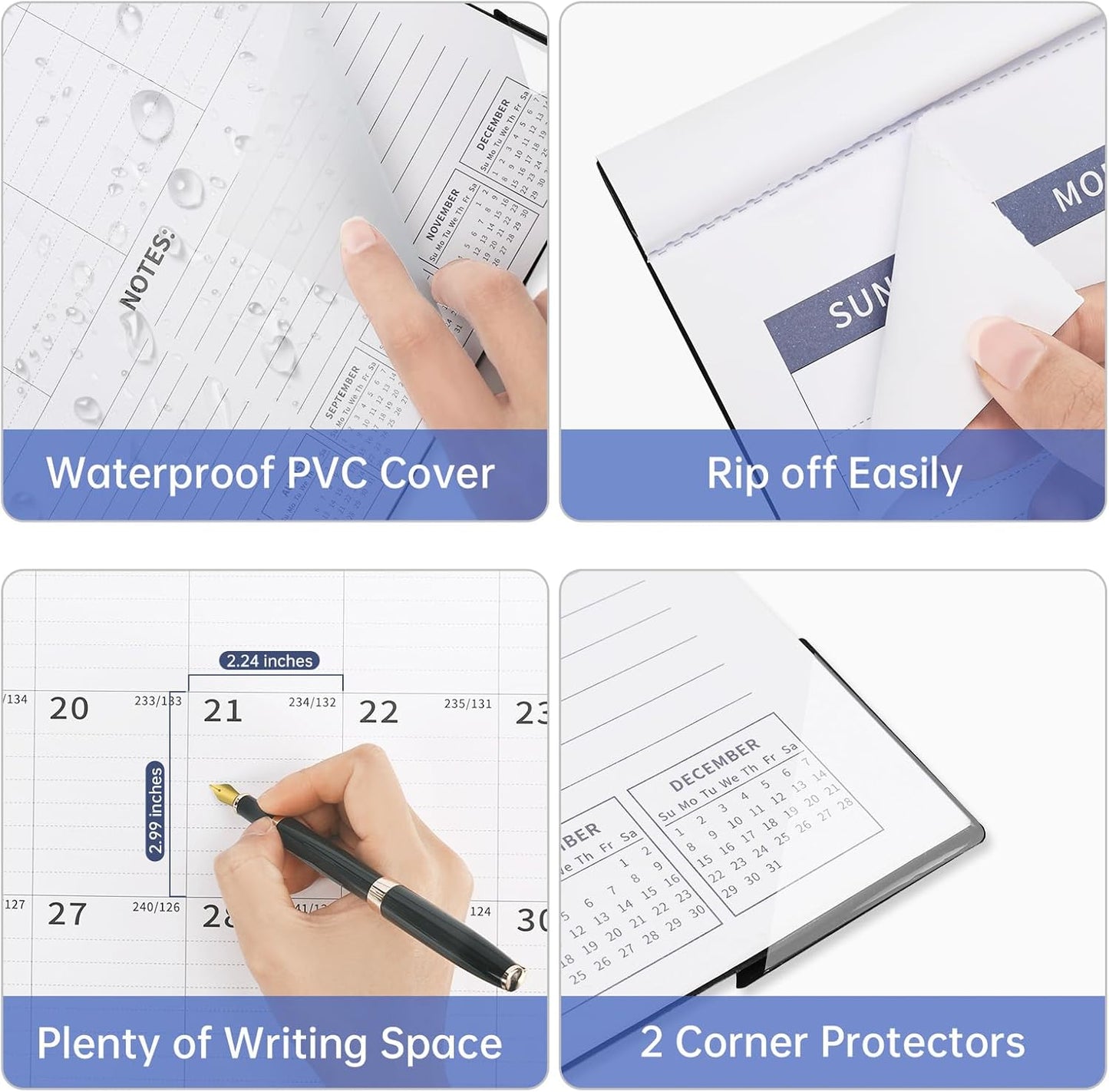 Ospelelf Large Wall Calendar 2025-2026 Calendar 22'' x 17'' Monthly Desk Calendar 18 Month Family Calendar, Use Jan 2025 - June 2026