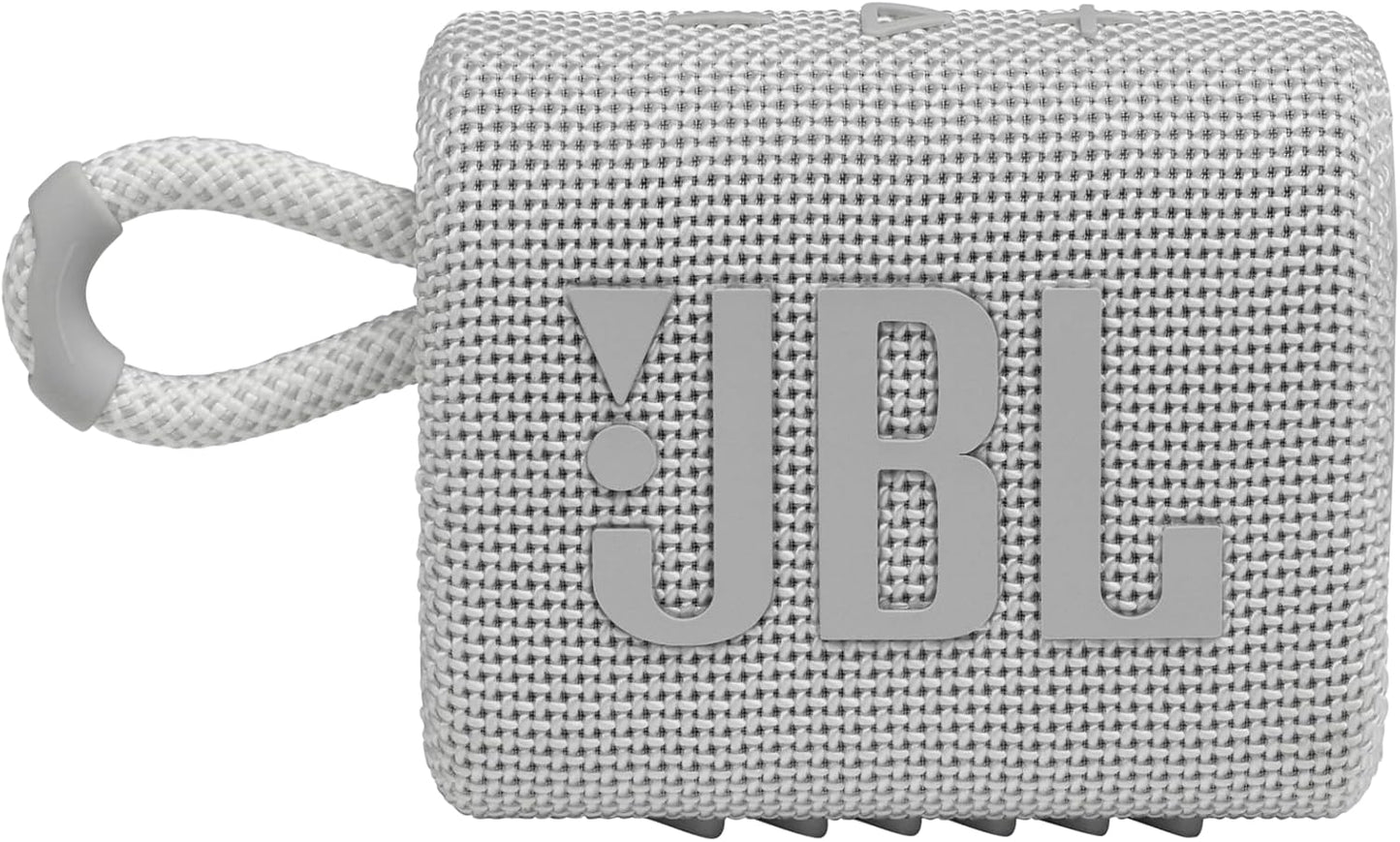 JBL Go 3 - Portable Mini Bluetooth Speaker, big audio and punchy bass, IP67 waterproof and dustproof, 5 hours of playtime, speaker for home, outdoor and travel (White)