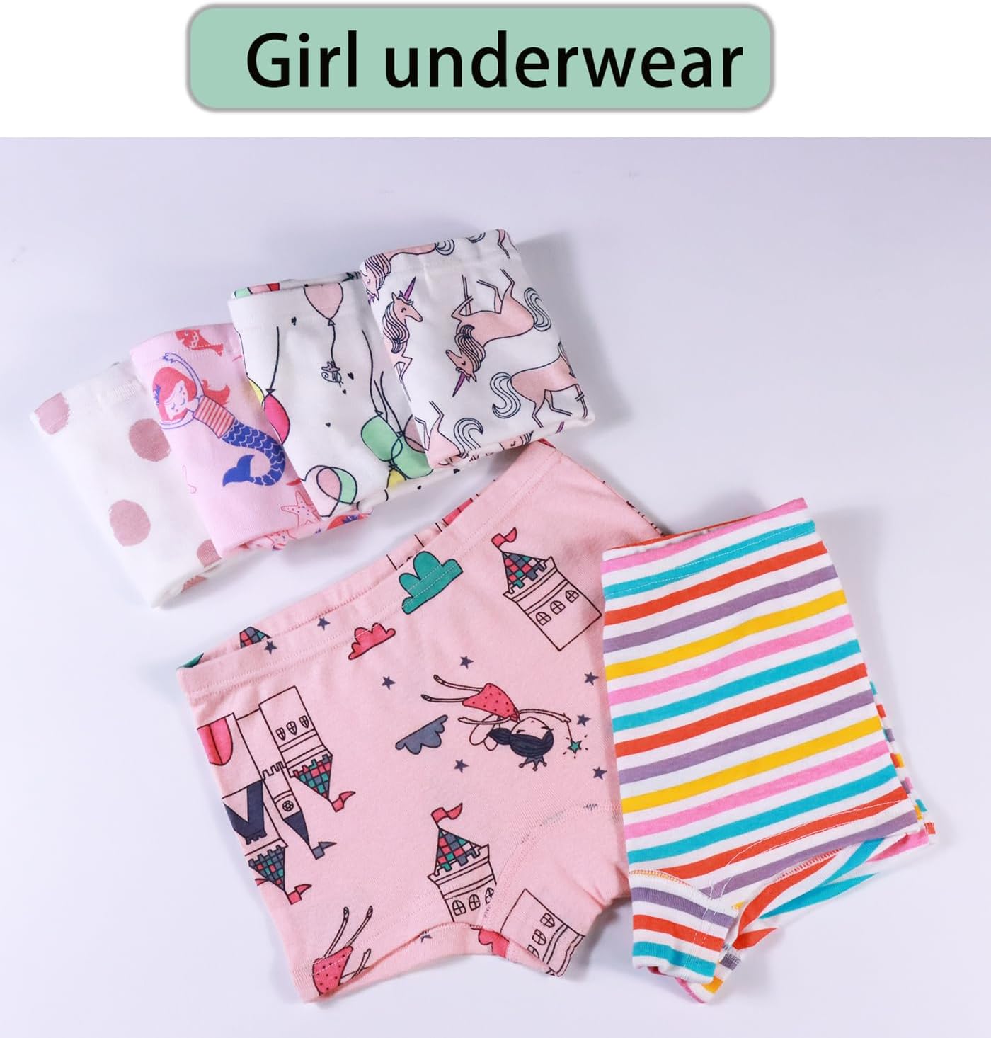 Boboking Soft Cotton Girls' Panties Boyshort Little Girls' Underwear Toddler Undies