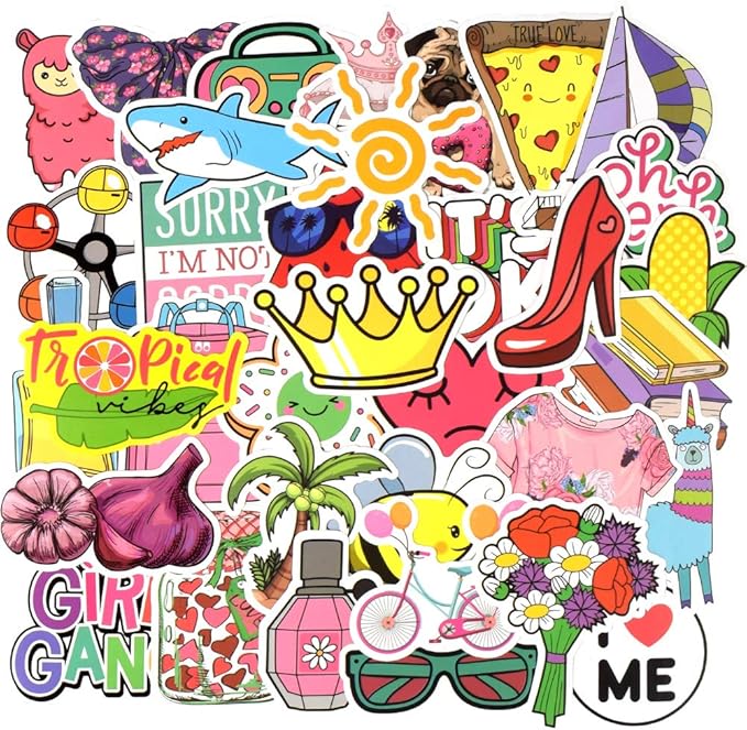 QTL VSCO Stickers for Girls Cute Stickers for Water Bottle Laptop Hydroflask for Teens Kids Waterproof Vinyl Pack 150Pcs