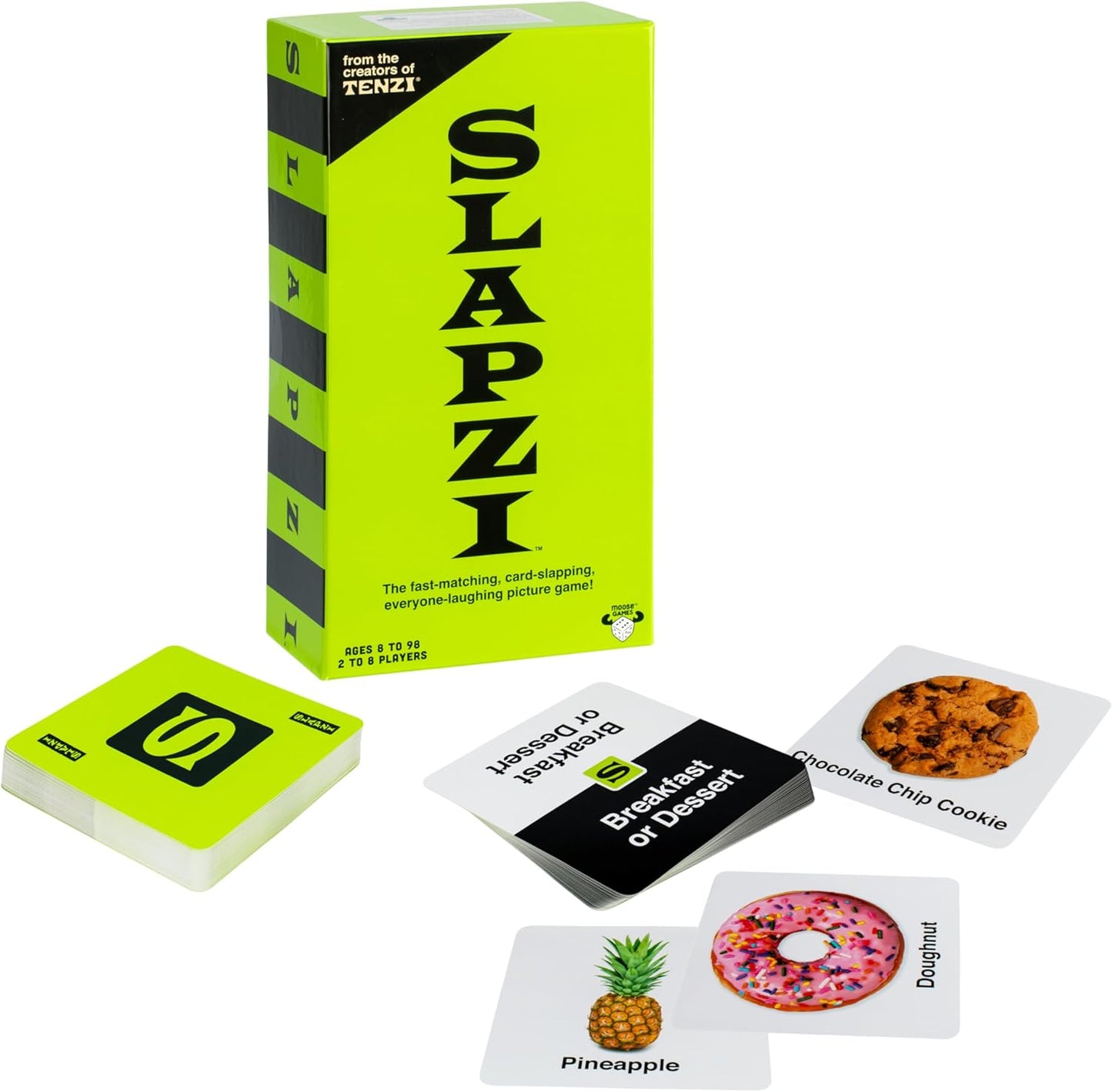 SLAPZI - The Fast-Matching, Card-Slapping Game, Match Picture Cards to Clue Cards and Slap Down Your Match, Fast, Fun and Easy, Perfect for Family Game Nights & Parties. for 2-8 Players, Ages 8+