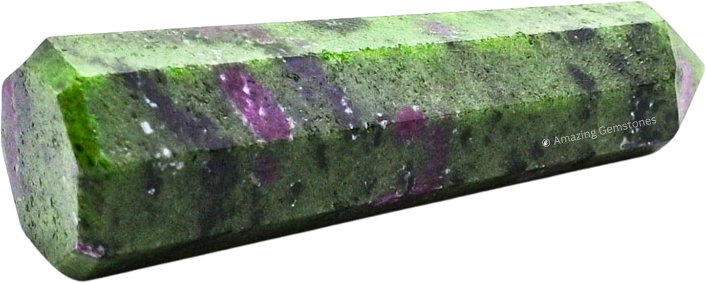 Amazing Gemstone Ruby Zoisite Crystal Towers - Natural Healing Crystal Point Obelisk for Reiki Healing and Crystal Grid (3 Inch to 4 Inch)