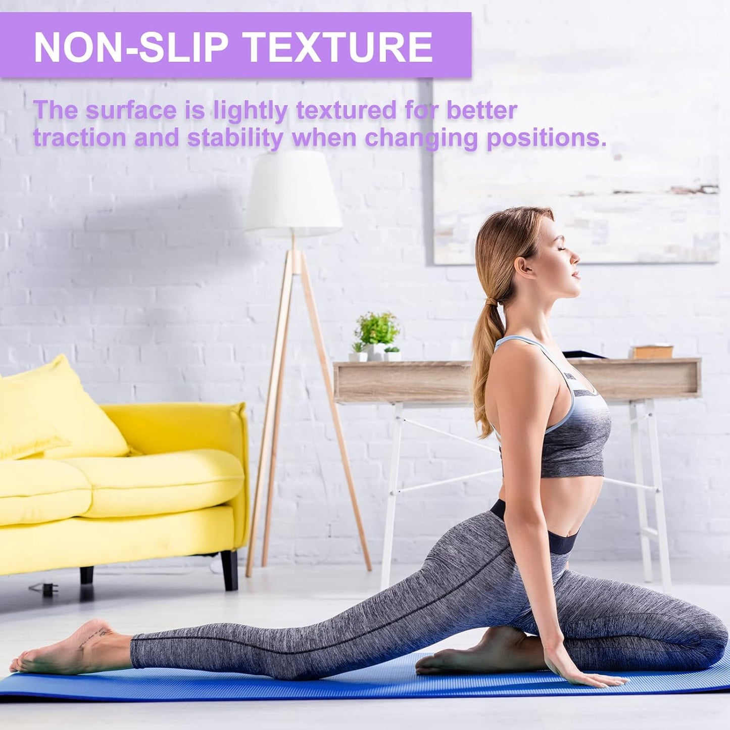 Funtery 16 Pack 3 mm Thick Yoga Mat Exercise Workout Mat Non Slip Fitness Pad for Women Gym Home Yoga Pilates