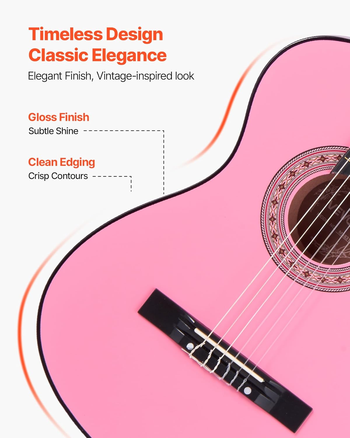 VEVOR Acoustic Guitar, Classical Guitar Starter Kit for Beginners, with Nylon Strings, Basswood Guitar, for Kids Adults Girls Boys Students