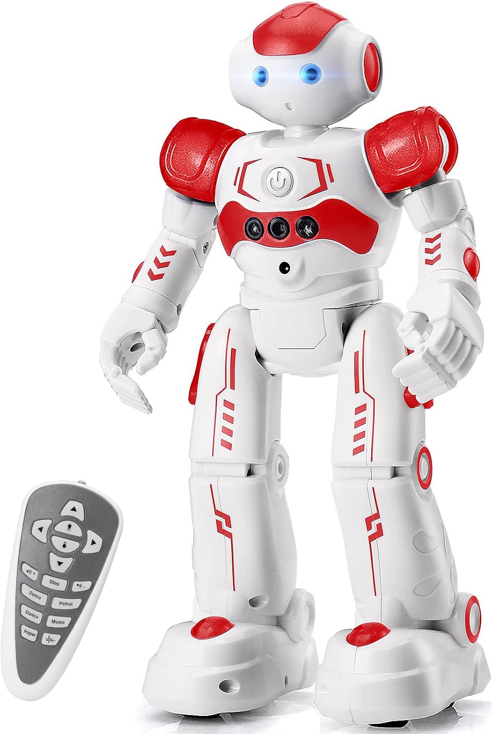 KingsDragon RC Robot Toys for Kids, Gesture & Sensing Programmable Remote Control Smart Robot for Age 3 4 5 6 7 8 Year Old Boys Girls Birthday Gift Present,Red