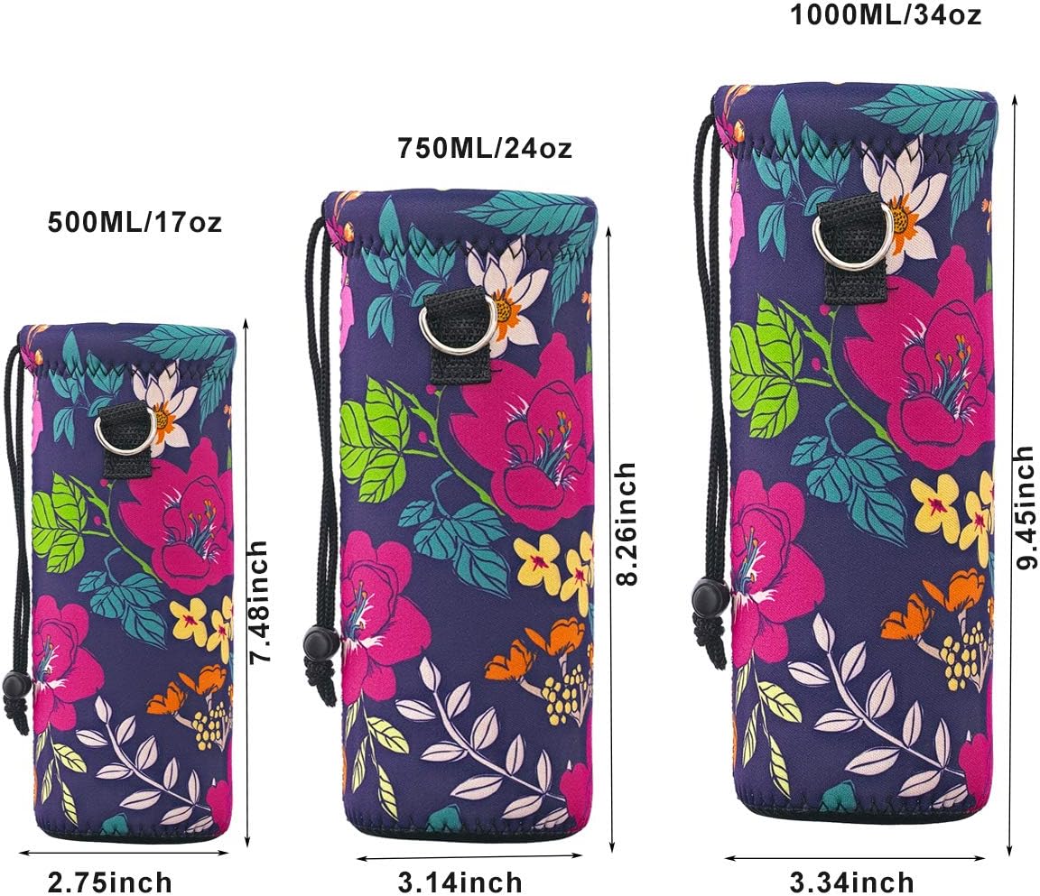 AUPET Water Bottle Bag Carrier,24oz/32oz Insulated Neoprene bottle Sling Holder Case Pouch Cover for 1000ML/750ML Bottles with Shoulder Strap for walking