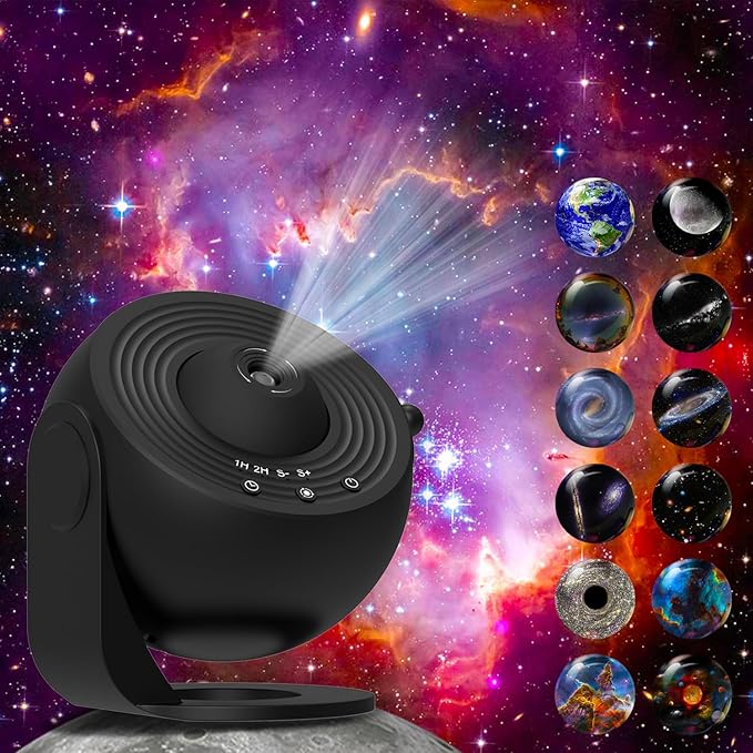 Galaxy Projector for Bedroom,13 in 1 Star Projector with Timer and 3 Button Control 360° Rotating Planetarium Ceiling Night Light Projector for Kids,Adult,Gifts,Ceiling,Bedroom Room Decor