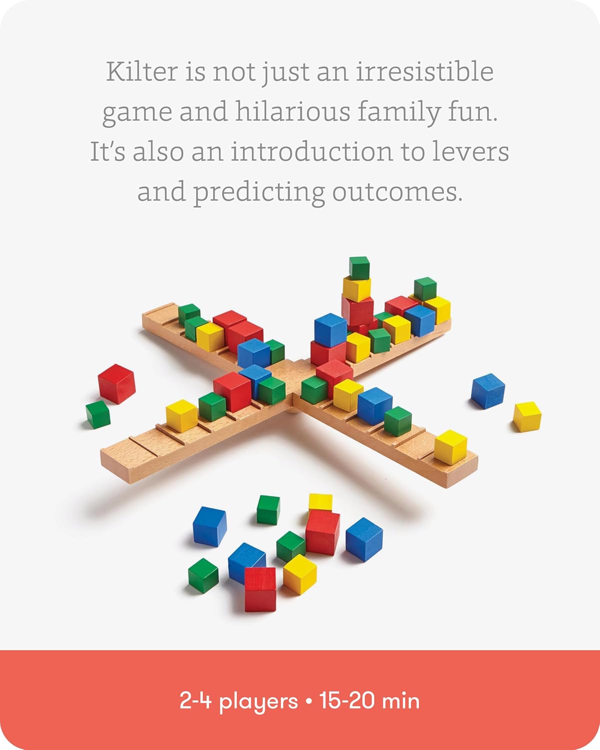 SimplyFun Kilter - The Educational Game of Levers & Motion - Irresistible Game & Hilarious Family Fun with an Introduction to Physics & Predicting Outcomes - Kids Game - 2 to 4 Players - Ages 8 & Up