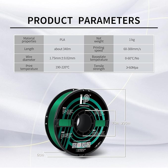 PLA Filament, Silk PLA, 3D Printer Filament, PLA Filament 1.75mm Dimensional Accuracy +/- 0.02mm, 1KG Spool (2.2 lbs), Fit Most FDM Printer (Silk Green)