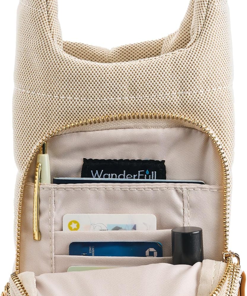 WanderFull® Original HydroBag® Collection, Water Bottle Holder w/Strap & Phone Pocket, Hands-Free Crossbody Water Bottle Bag