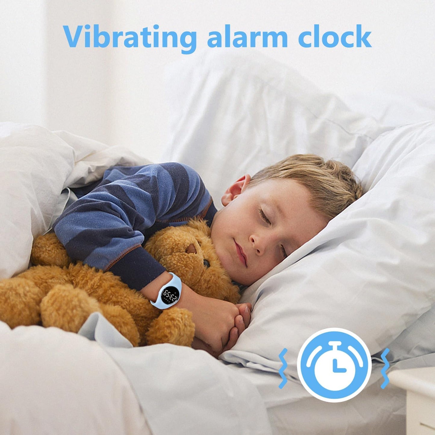 Kids Watches for Girls Boys Digital Sport Watch with Step Counter Pedometer Vibration Alarm Clock, No App Waterproof Fitness Tracker Kids Watch Boys Girls Teens Students Ages 5-16