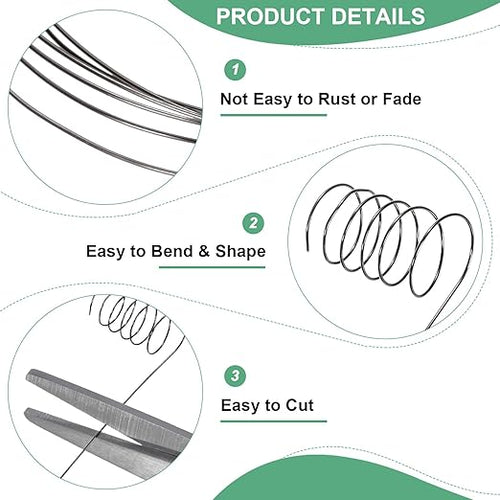 0.2 mm/32 Gauge Copper Wire for Jewelry Making, 82FT Copper Beading Craft Wire for Jewelry/Weaving/DIY Crafting/Planting, Color-Retaining [25M, Metallic Black]