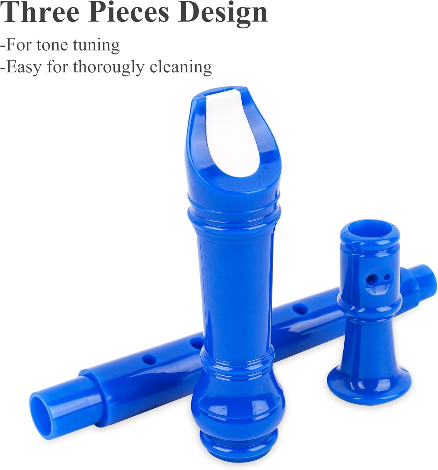 Recorder Instrument for Beginner Kids Adults,8-Hole Soprano Descant Recorder Music Flute with with Cleaning Rod & Leather Case For School Student Home Entertainment(2-Blue Quicksand)