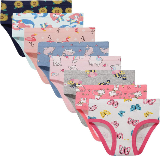 Girls' Cotton Brief Breathable Toddler Panties Kids Assorted Underwears 6-8 pieces