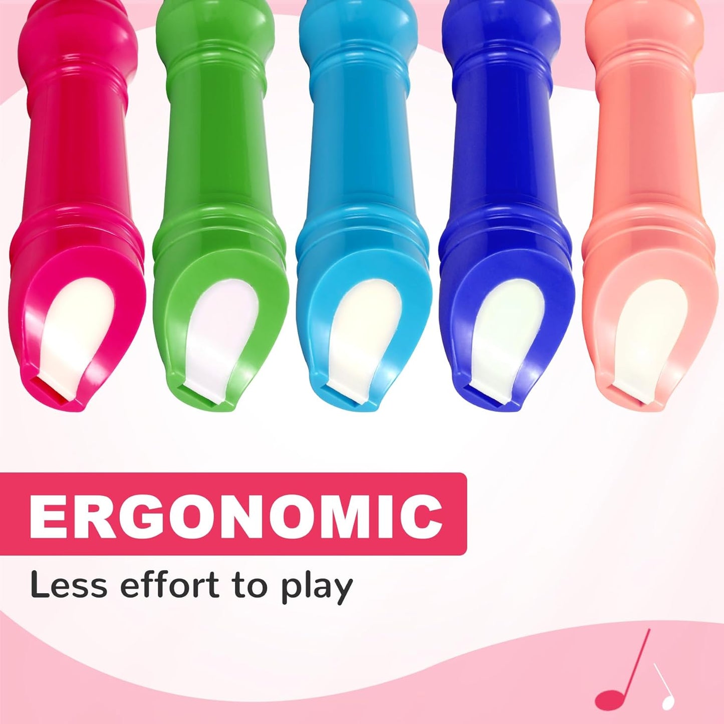 CONJURER Soprano Recorder Instrument for Kids Student - German Fingering 8 Hole Flute ABS Descant Recorders for Beginners with Cleaning Rod and Bag for Kids Over 3 Years Old