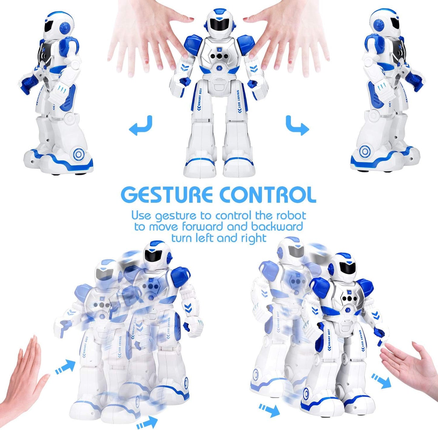 KingsDragon Robots Toy for Kids, RC Gesture Sensing Toy, Interactive Walking Singing Dancing Robot Birthday Presents for Boys Girls Age 6 7 8 9 Years Old