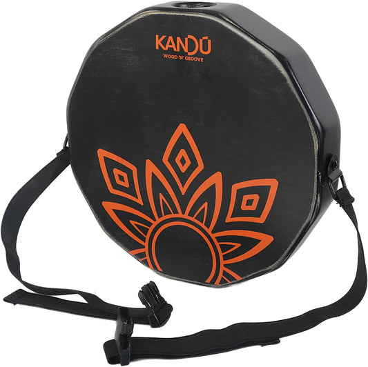 KTÄK -The First Handcrafted, Hand Drum Percussion, Two-Sound Cajón Body Snare, Portable Cajon by Kandu with Carry Case (Black)