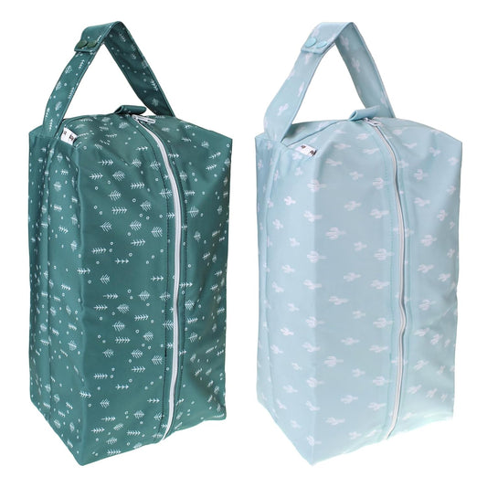 Mama Koala Waterproof Diaper Pods for Baby Items, Cloth Diapers, Swimsuits, Travel, Gym Clothes, Beach, Pump Parts, Toiletries, 2 Pack(DP-Pine Forest)