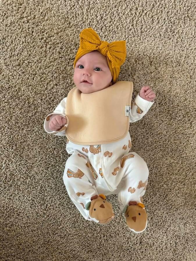 DiaperSquad's Baby Bibs for Drooling and Teething, Bibs for Boys, Baby Girl - Solid Cotton Baby Drool Bibs